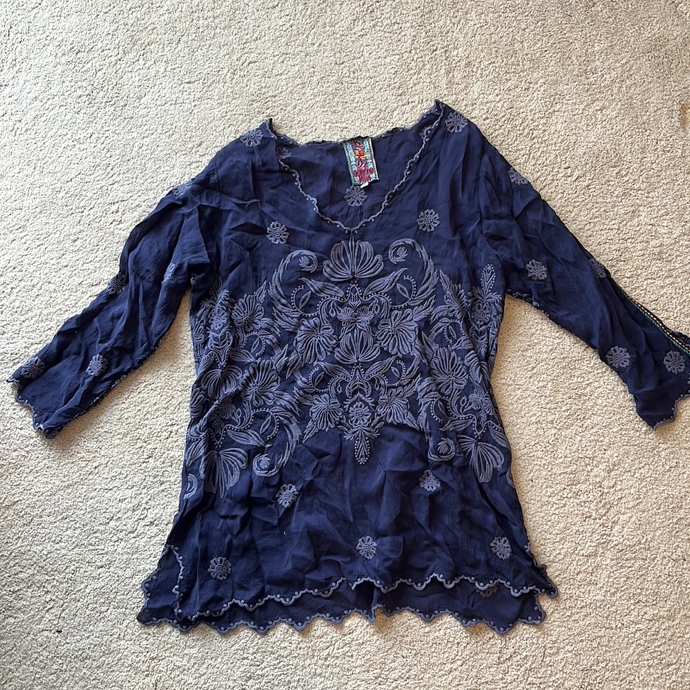 Johnny Was 3/4 length sleeve tunic